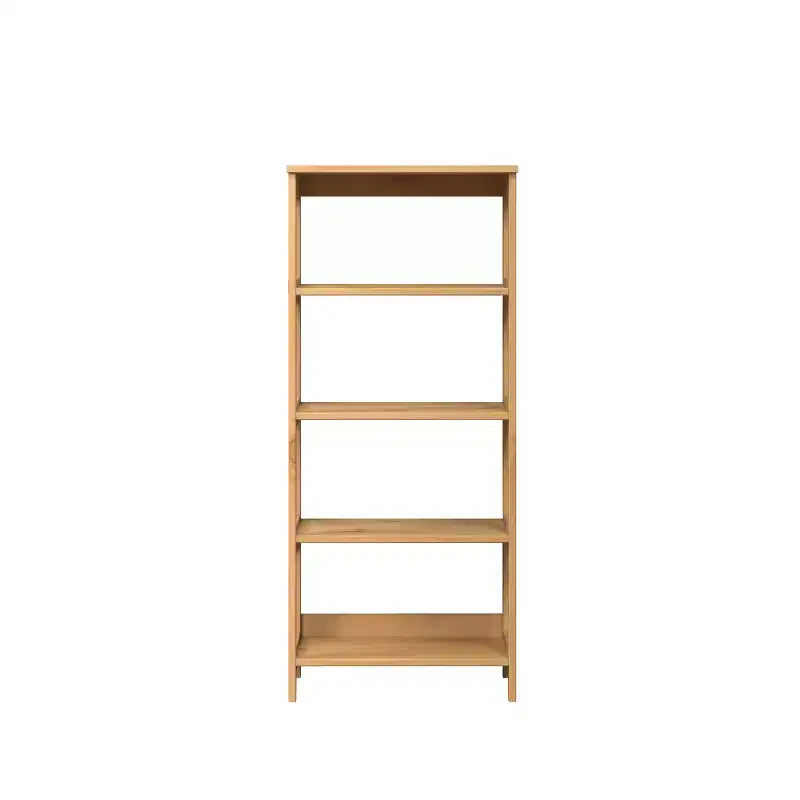 Libreria aperta a 4 ripiani in pino naturale, per utente singolo, vernice miele