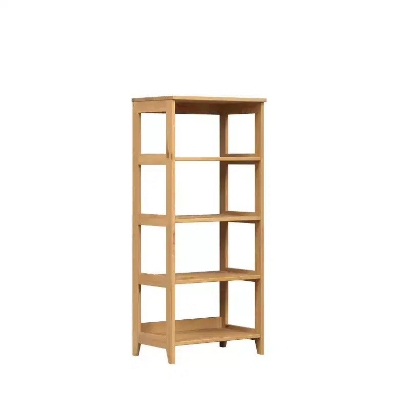 Libreria aperta a 4 ripiani in pino naturale, per utente singolo, vernice miele