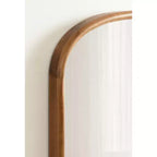 Specchio da parete ovale marrone rustico, da appendere per una persona, cornice in legno
