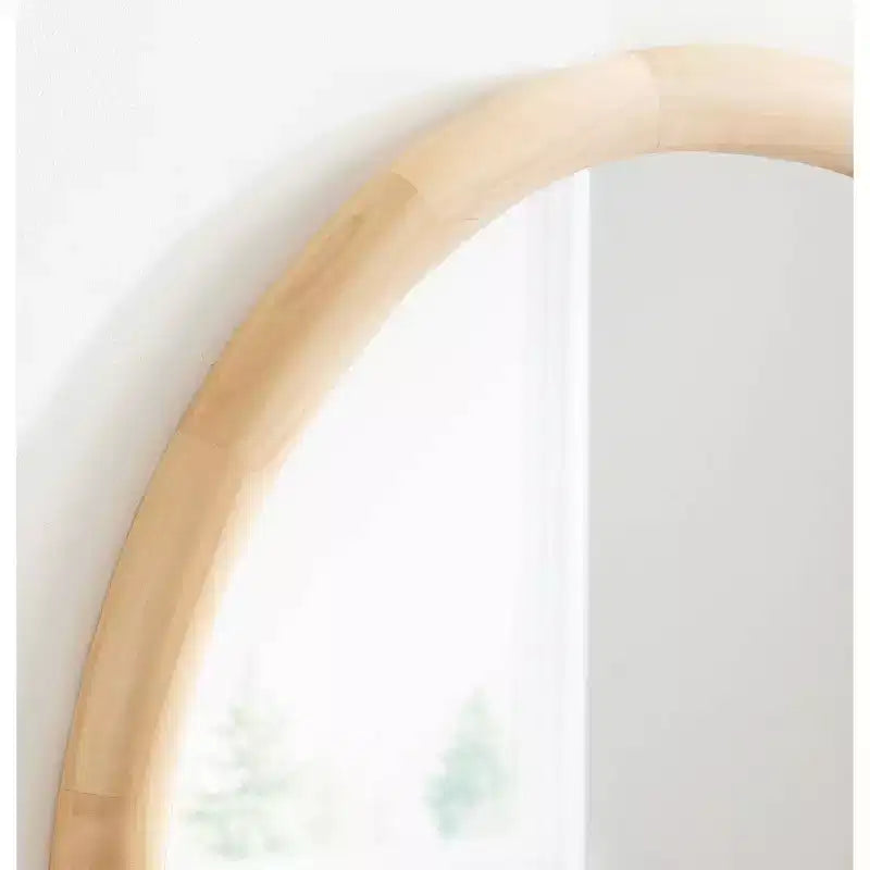 Specchio da parete rotondo naturale, singolo, 81 cm