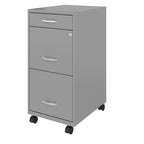 Armadietto verticale portadocumenti mobile Arctic Silver a 3 cassetti, per 1 persona