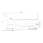 Libreria a muro bianca per bambini con 2 barre artistiche magnetiche, 1 utente