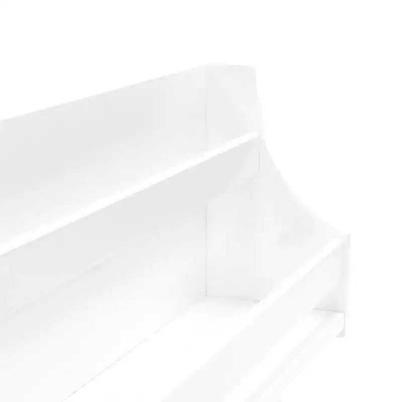 Libreria a muro bianca per bambini con 2 barre artistiche magnetiche, 1 utente