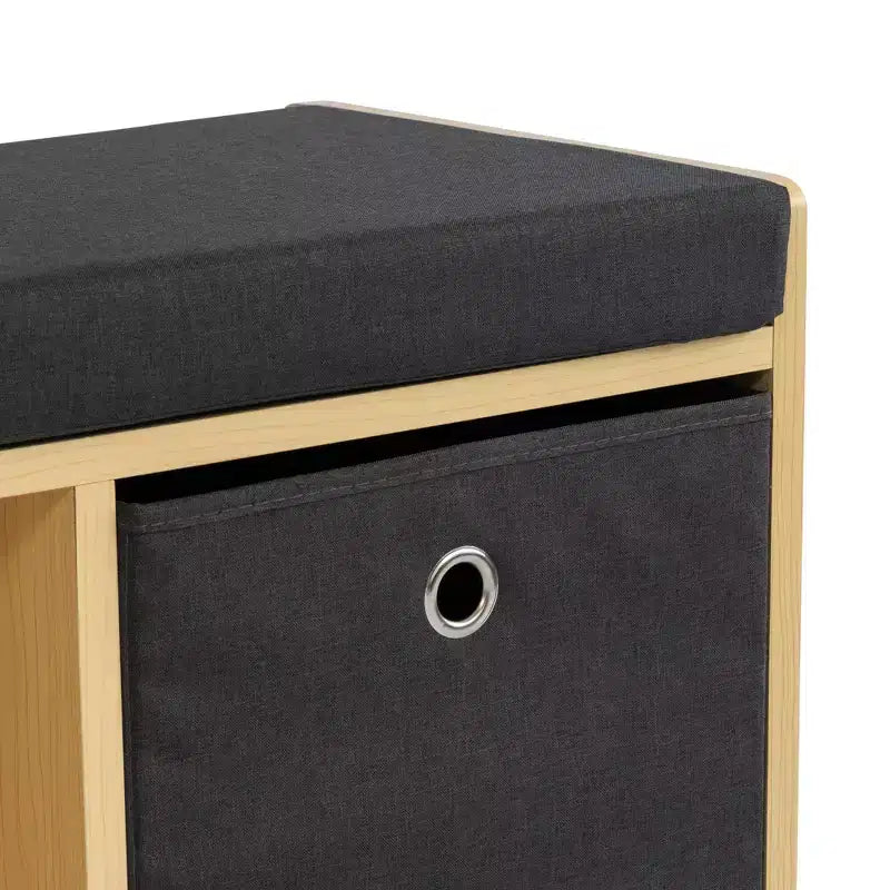 Sedia Angolare per Libri per Bambini in Legno Naturale con Contenitore – 1 Bambino, Set da 5 Pezzi