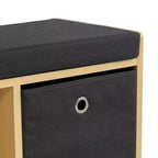Sedia Angolare per Libri per Bambini in Legno Naturale con Contenitore – 1 Bambino, Set da 5 Pezzi
