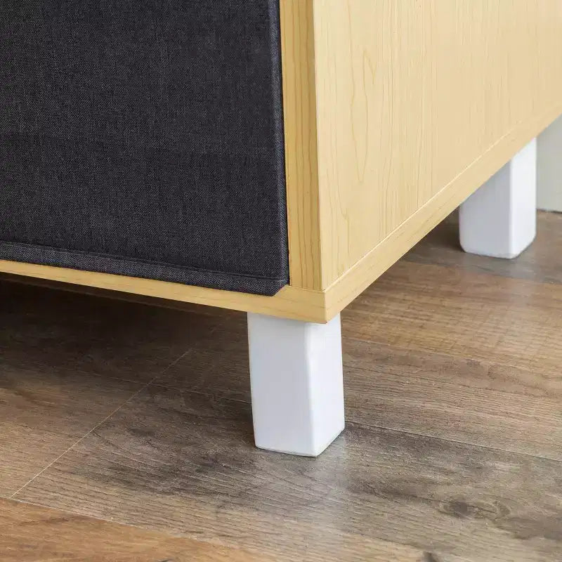 Sedia Angolare per Libri per Bambini in Legno Naturale con Contenitore – 1 Bambino, Set da 5 Pezzi