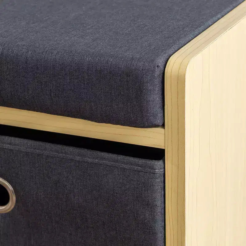 Sedia Angolare per Libri per Bambini in Legno Naturale con Contenitore – 1 Bambino, Set da 5 Pezzi