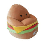 Poltrona sacco singola per bambini con stampa cheeseburger