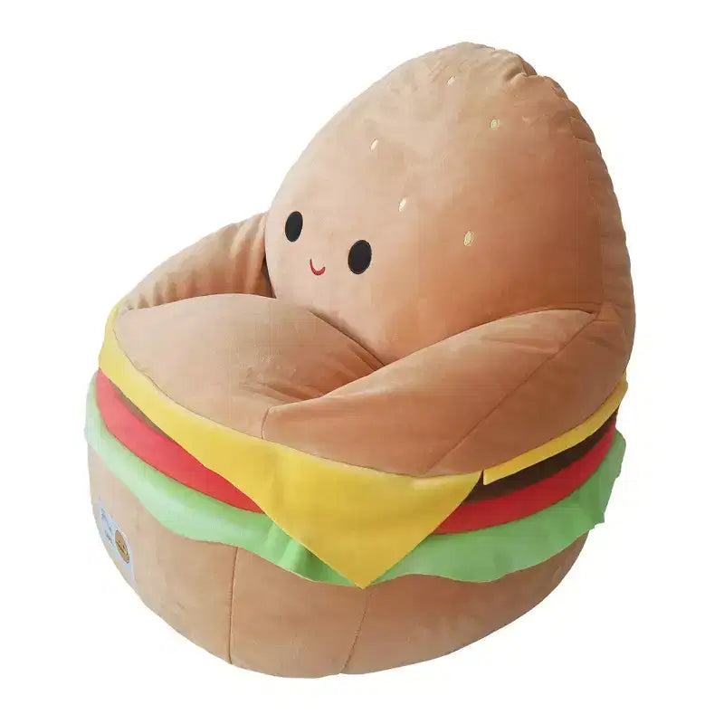 Poltrona sacco singola per bambini con stampa cheeseburger