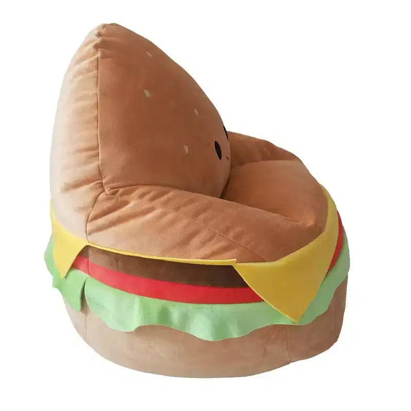 Poltrona sacco singola per bambini con stampa cheeseburger