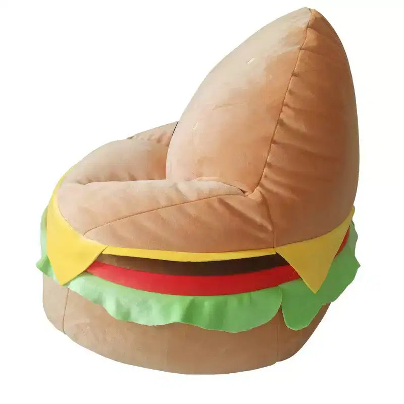 Poltrona sacco singola per bambini con stampa cheeseburger