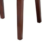 Sedia da pranzo bohémien in rattan e legno miele/bianco/marrone scuro, senza braccioli, per 1 persona