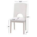Set da pranzo rettangolare 7 pezzi in rovere naturale e beige per 6 persone
