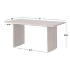 Set da pranzo rettangolare 7 pezzi in rovere naturale e beige per 6 persone