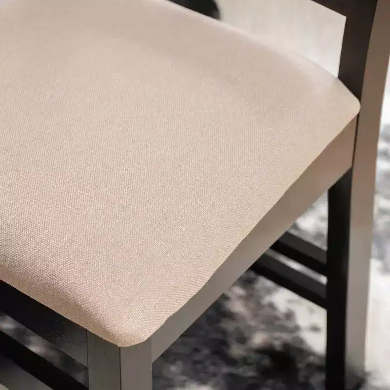 Set da pranzo angolare a 4 posti (4 persone) nero e noce