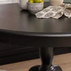 Set da pranzo angolare a 4 posti (4 persone) nero e noce