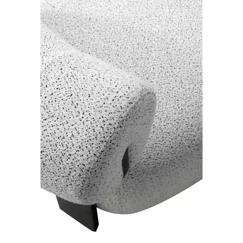 Sedia senza braccioli, a 1 posto, in tessuto color avorio e nero a pois