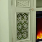 Mobile TV da Cascina Verde con Caminetto Elettrico, 70", Adatto per TV fino a 80"