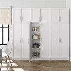 Set di 6 Mobili Contenitori con Ante a Pannello Bianco