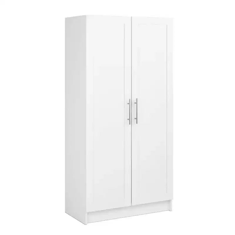 Set di 6 Mobili Contenitori con Ante a Pannello Bianco