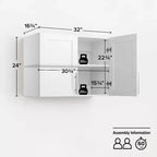 Set di 6 Mobili Contenitori con Ante a Pannello Bianco
