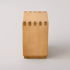 Tavolino Accent Quadrato Marrone, Legno di Pioppo, Singolo