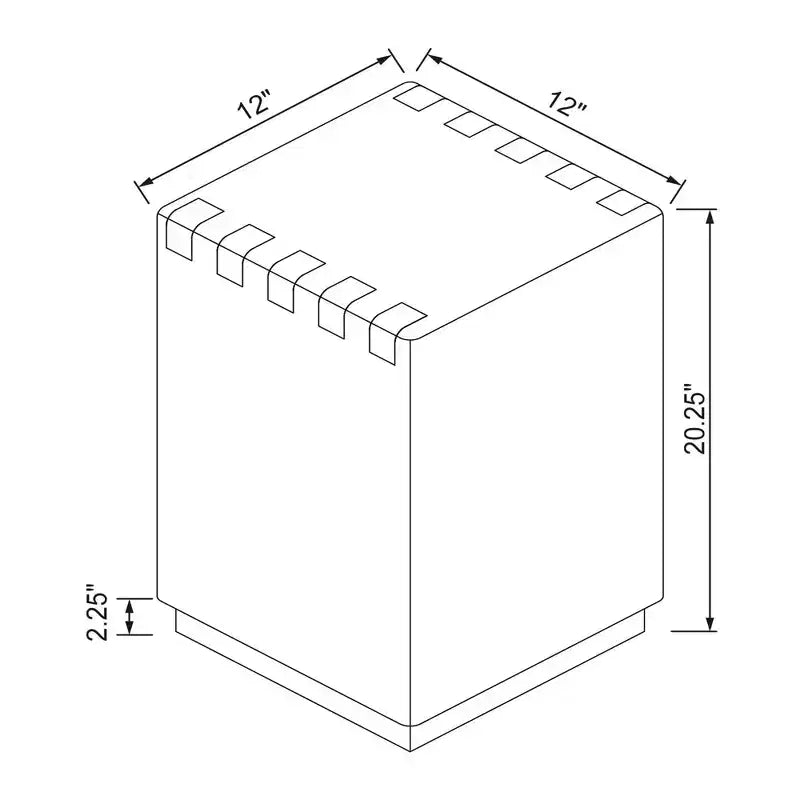 Tavolino Accent Quadrato Marrone, Legno di Pioppo, Singolo