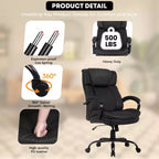 Sedia da ufficio ergonomica nera con supporto lombare, altezza regolabile, sedile singolo