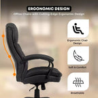 Sedia da ufficio ergonomica nera con supporto lombare, altezza regolabile, sedile singolo