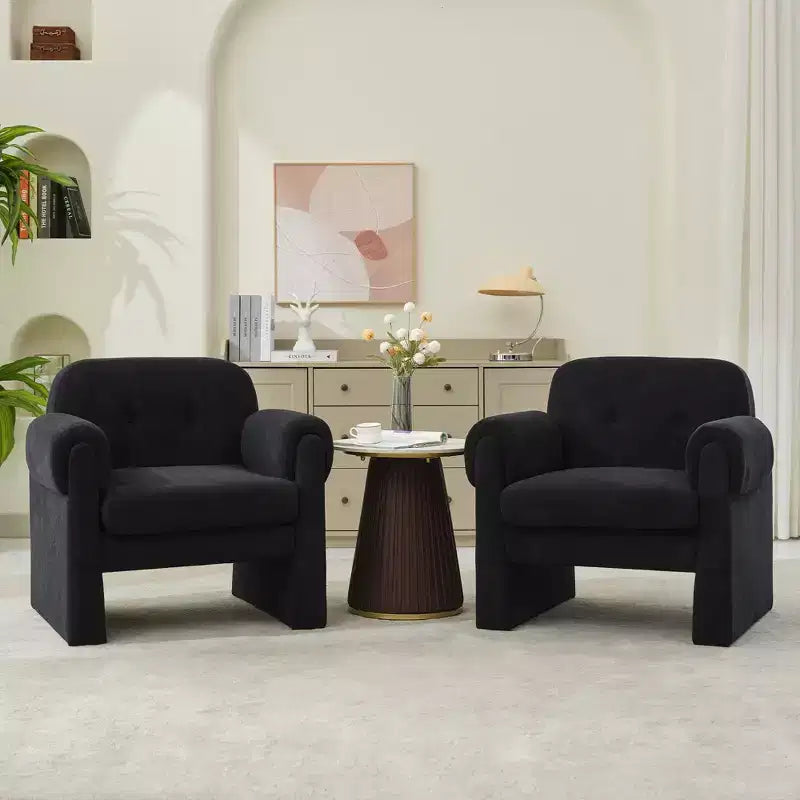 Poltrona accent imbottita beige / nera / grigia / arancione / rossa, sedile singolo