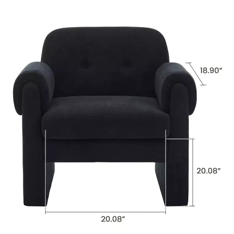 Poltrona accent imbottita beige / nera / grigia / arancione / rossa, sedile singolo
