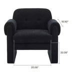 Poltrona accent imbottita beige / nera / grigia / arancione / rossa, sedile singolo