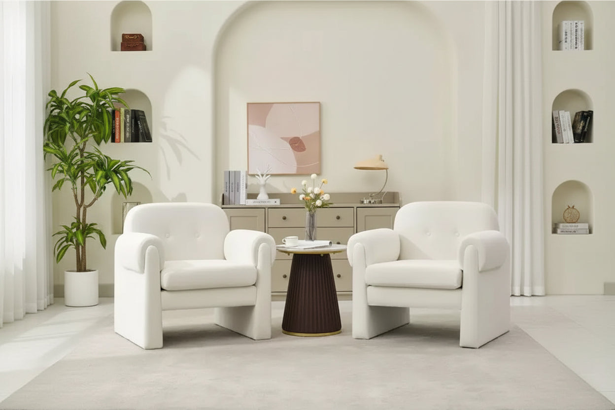Poltrona accent imbottita beige / nera / grigia / arancione / rossa, sedile singolo
