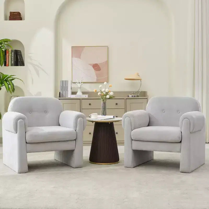 Poltrona accent imbottita beige / nera / grigia / arancione / rossa, sedile singolo