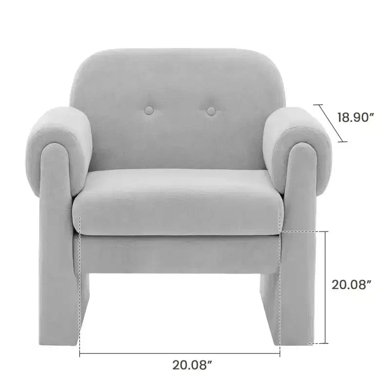 Poltrona accent imbottita beige / nera / grigia / arancione / rossa, sedile singolo