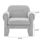 Poltrona accent imbottita beige / nera / grigia / arancione / rossa, sedile singolo