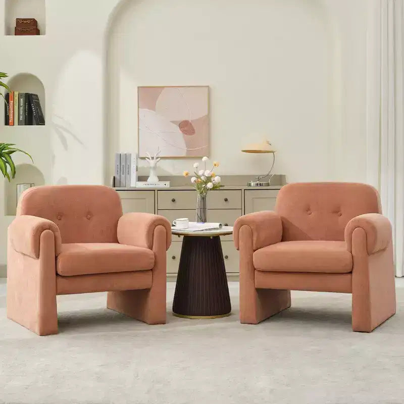 Poltrona accent imbottita beige / nera / grigia / arancione / rossa, sedile singolo