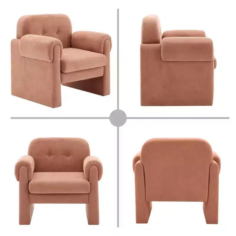 Poltrona accent imbottita beige / nera / grigia / arancione / rossa, sedile singolo