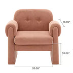 Poltrona accent imbottita beige / nera / grigia / arancione / rossa, sedile singolo