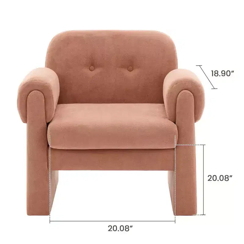Poltrona accent imbottita beige / nera / grigia / arancione / rossa, sedile singolo