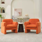 Poltrona accent imbottita beige / nera / grigia / arancione / rossa, sedile singolo