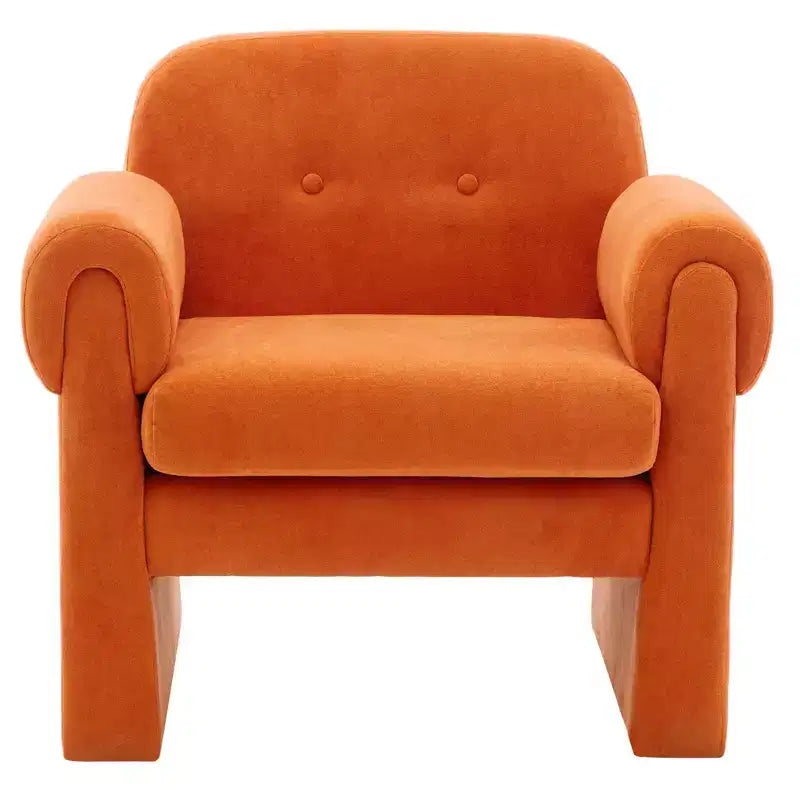 Poltrona accent imbottita beige / nera / grigia / arancione / rossa, sedile singolo