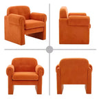 Poltrona accent imbottita beige / nera / grigia / arancione / rossa, sedile singolo