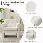 Poltrona accent imbottita beige / nera / grigia / arancione / rossa, sedile singolo