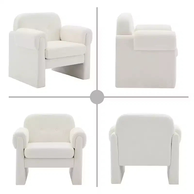 Poltrona accent imbottita beige / nera / grigia / arancione / rossa, sedile singolo