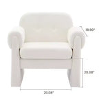 Poltrona accent imbottita beige / nera / grigia / arancione / rossa, sedile singolo