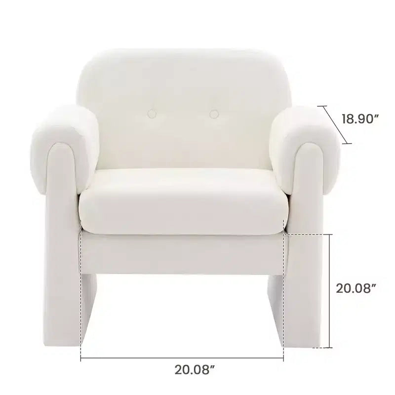 Poltrona accent imbottita beige / nera / grigia / arancione / rossa, sedile singolo