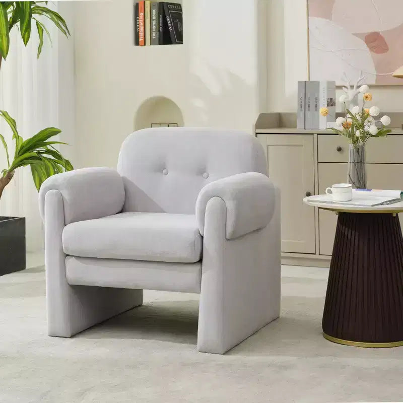 Poltrona accent imbottita beige / nera / grigia / arancione / rossa, sedile singolo