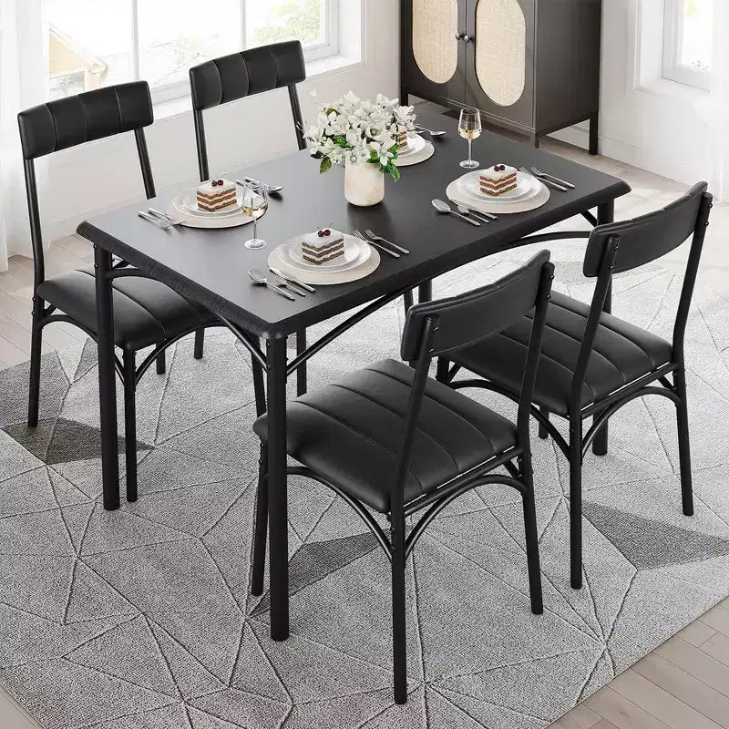 Set da pranzo alto marrone retrò per 2 persone