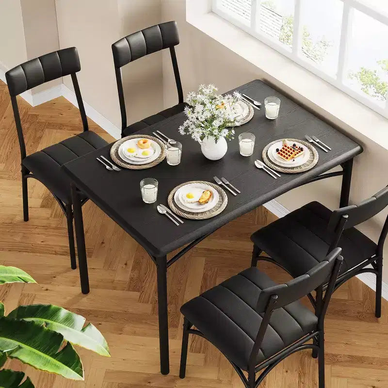 Set da pranzo alto marrone retrò per 2 persone